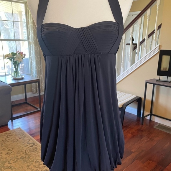 EUC - BCBGMAXAZRIA Black Halter Bubble Hem Dress, size XXS - Picture 3 of 12